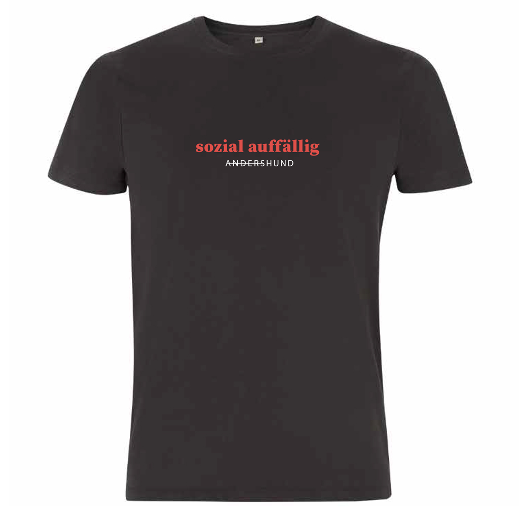 Shirt sozial auffällig T-Shirt ash black